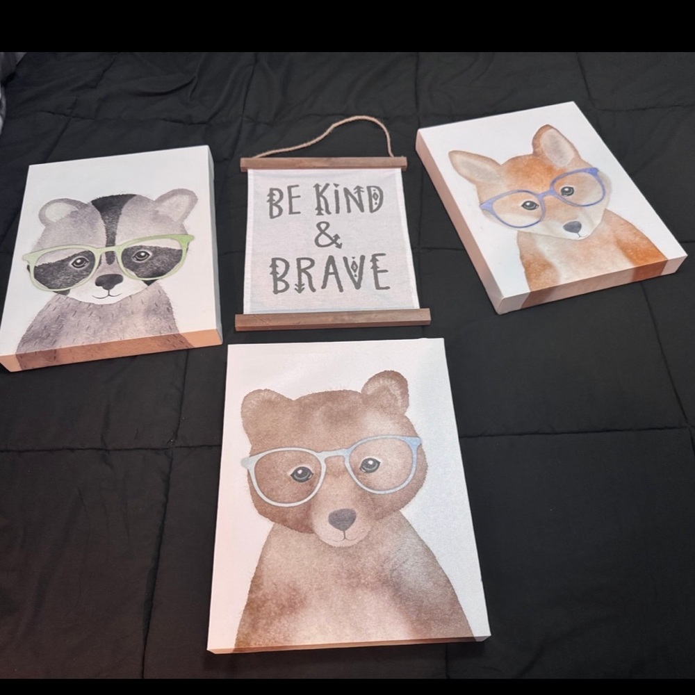 Animal Canvas Wall Art Set